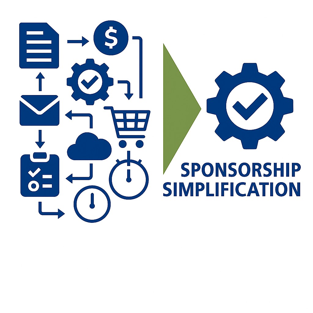 Graphic showing many stopes in a process with an arrow showing one gear with a checkmark in the middle
